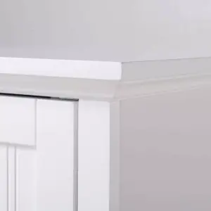 American Furniture Classics One Door Storage Kitchen Pantry Cabinet for Home, Office, or Laundry Room with 3 Adjustable Shelves, White