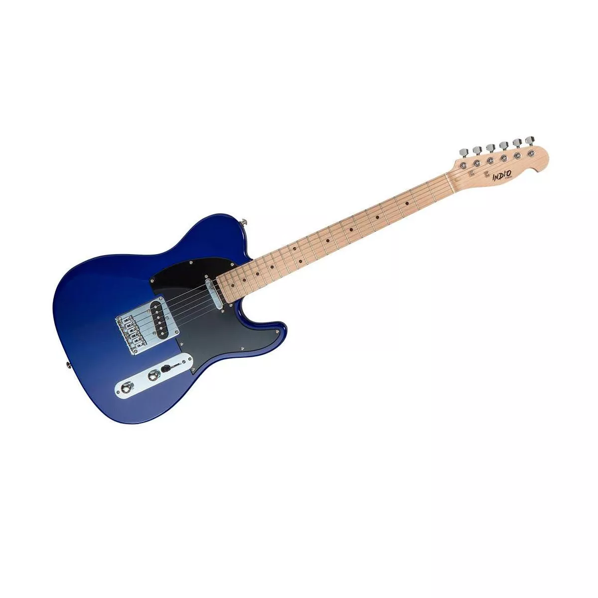 Monoprice Indio Retro Classic Electric Guitar - Blue, With Gig Bag