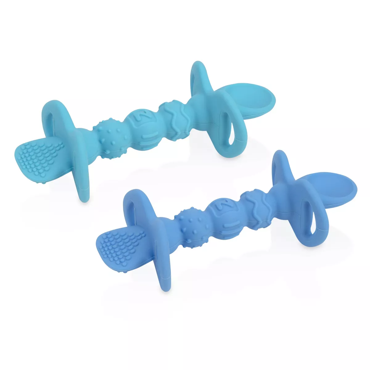 Nuby 2pk Dipeez Spoon - Blue/Aqua