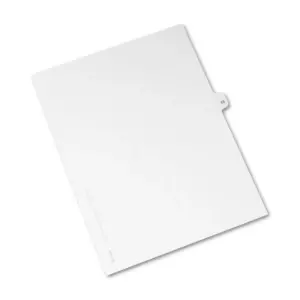 Avery-Style Legal Exhibit Side Tab Divider Title: 15 Letter White 25/Pack 11925