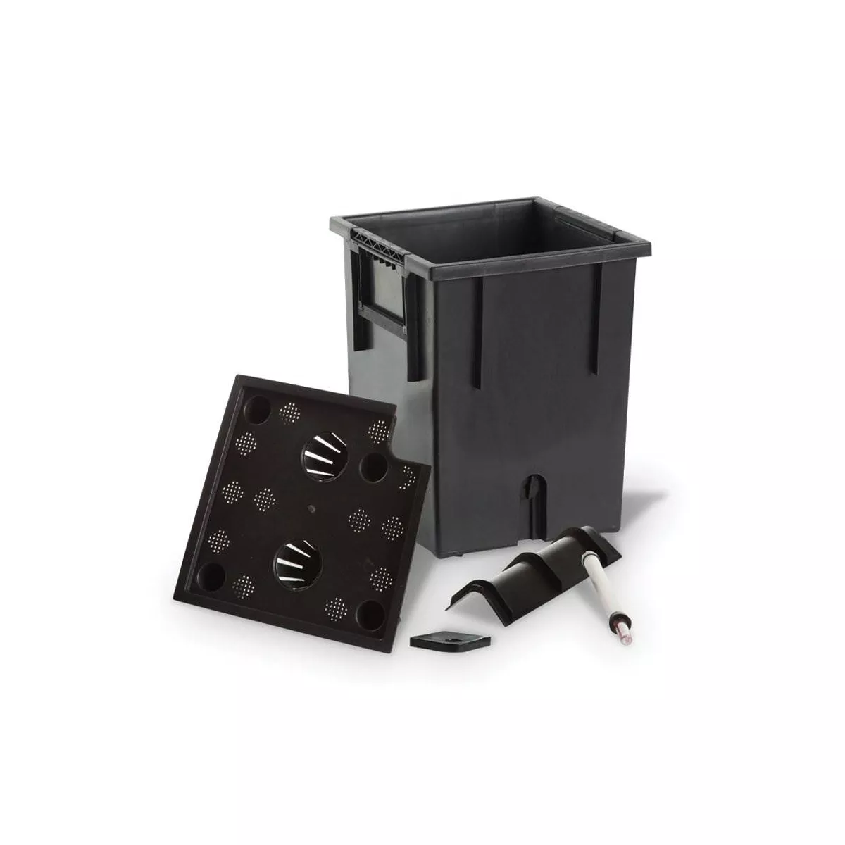 Algreen Modena Square Self-Watering Planter With Water Level Guide, Glossy White