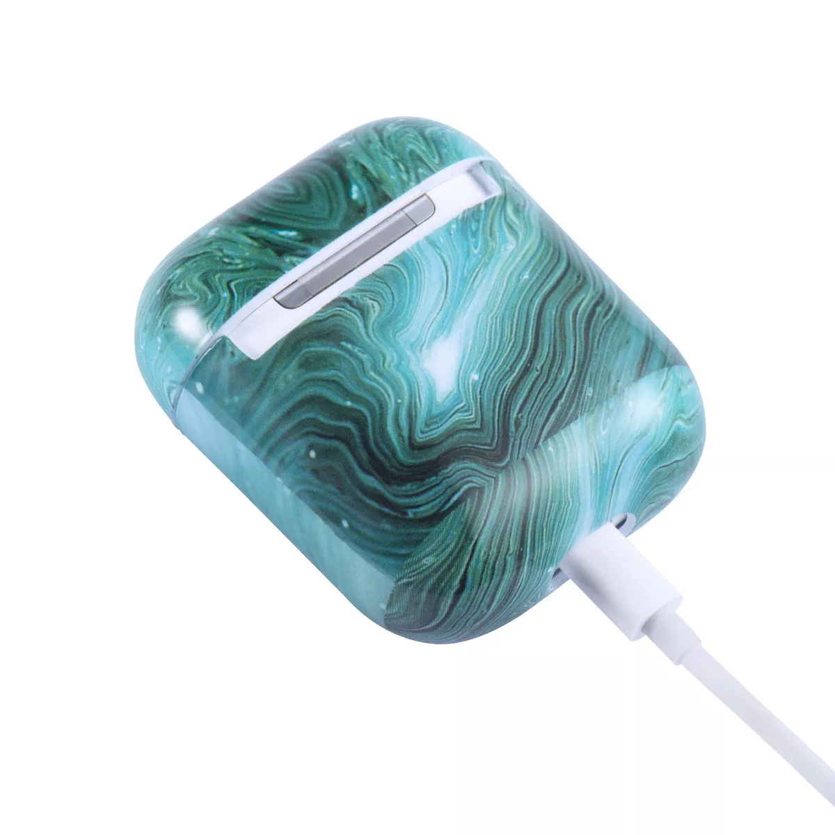 Insten Marble Case for Airpods 1 & 2, Glossy Pattern Soft TPU Skin Cover Charging Case, Green