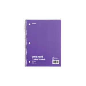 Staples 1 Subject Notebook 8