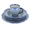 Blue Rose Polish Pottery Sasha 4 Piece Place Setting - Service for 1