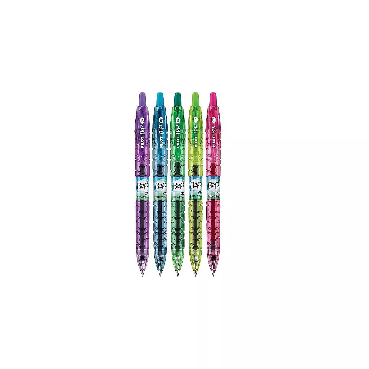 Pilot B2P Bottle-2-Pen Colors Recycled Retractable Gel Ink Pen Assorted .7mm 5/Pack 36621