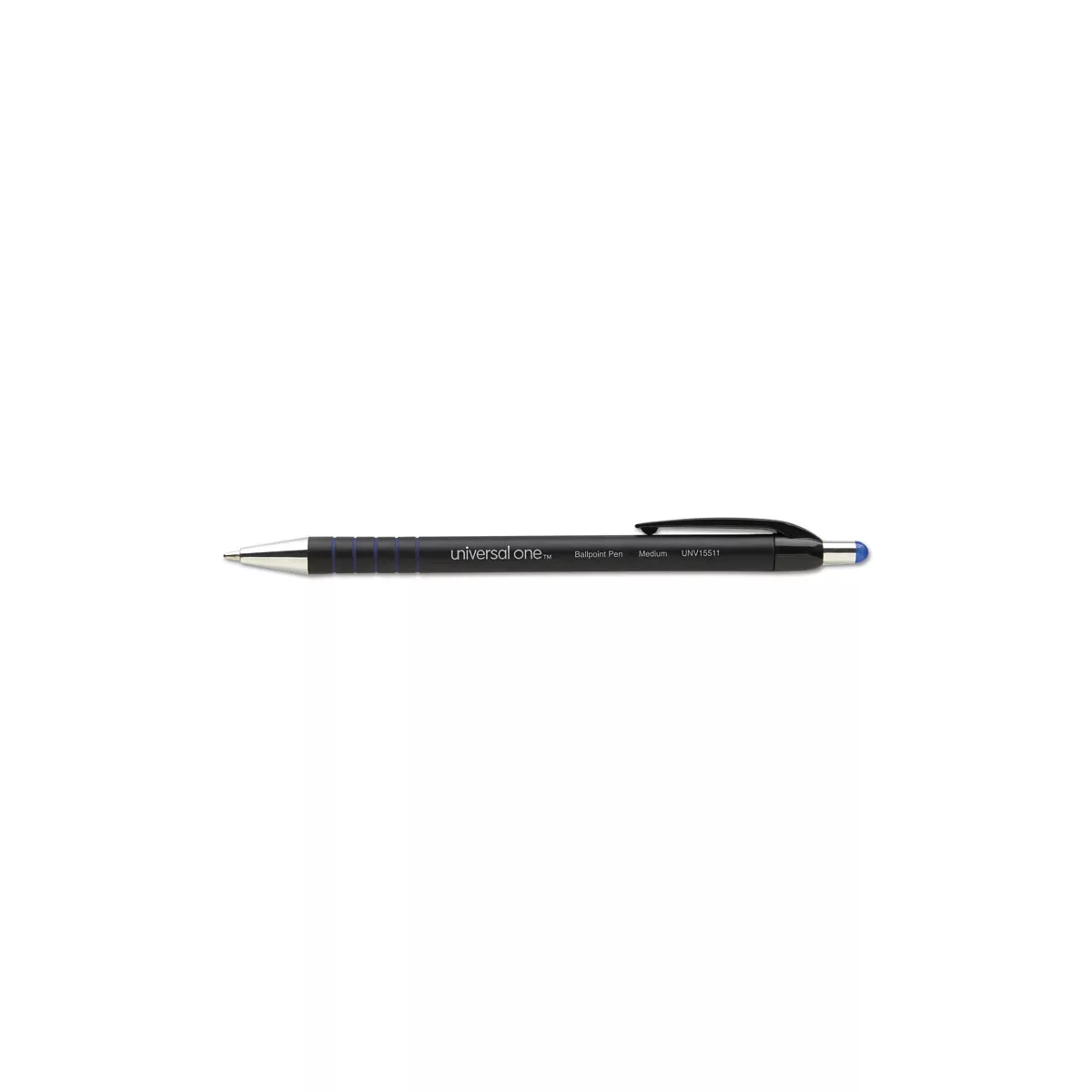 UNIVERSAL Comfort Grip Ballpoint Retractable Pen Blue Ink Medium Dozen 15511