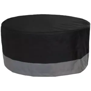 Sunnydaze Outdoor Heavy-Duty Weather-Resistant 300D Polyester Round 2-Tone Fire Pit Cover - 40