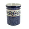 Blue Rose Polish Pottery Peach Blossom Utensil Jar