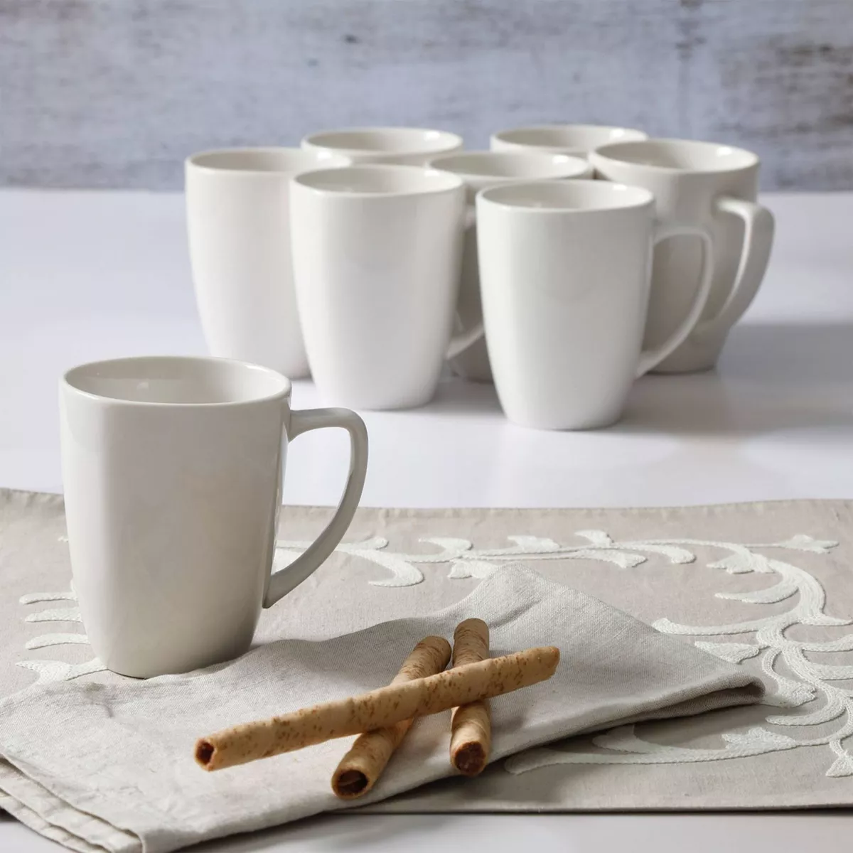 Gibson Home 12oz 8pk Ceramic Zen Buffetware Mugs