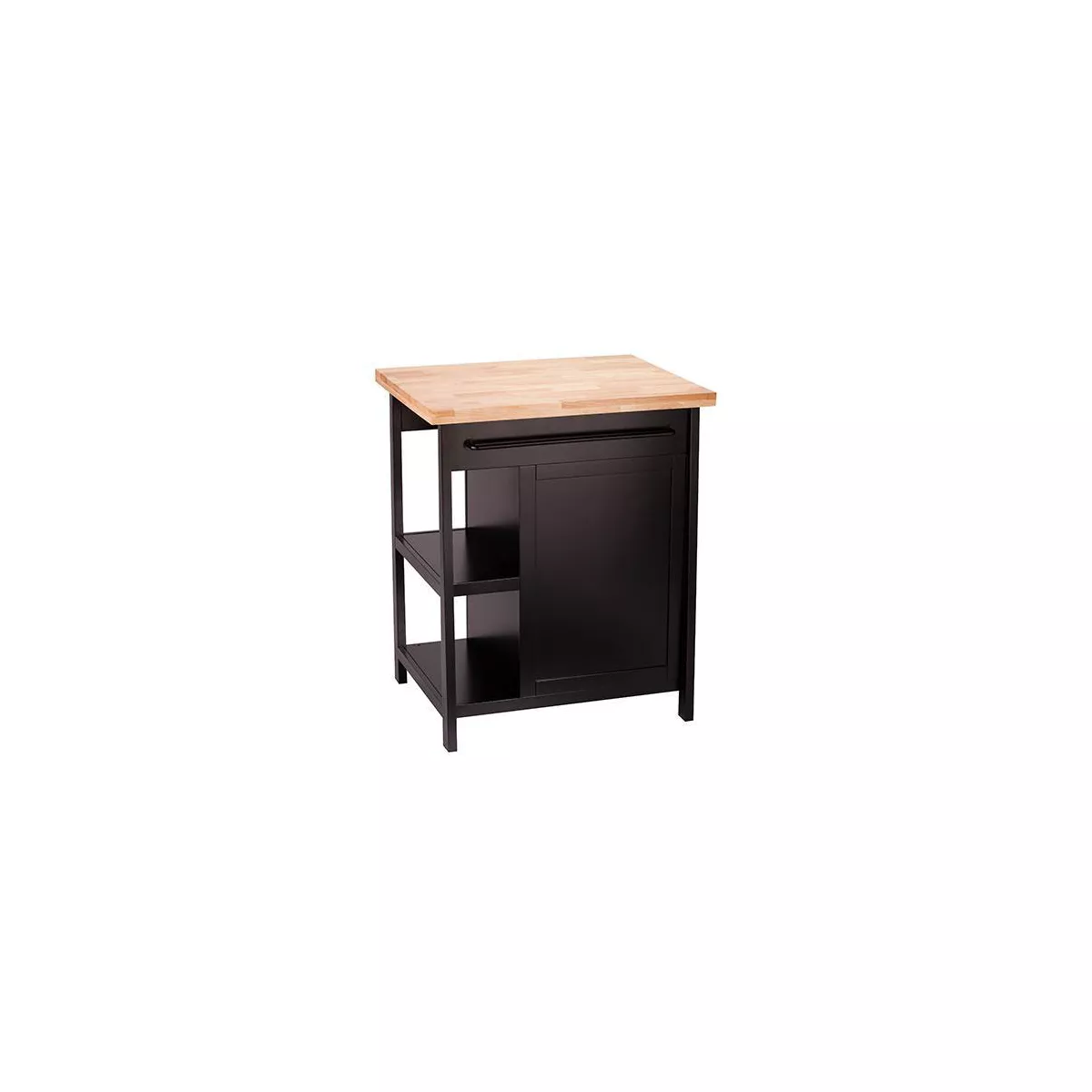 Kleidan Storage Kitchen Island Black - Aiden Lane