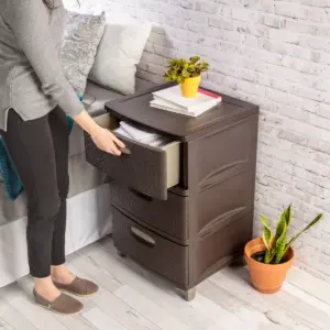 Sterilite 3-Drawer Woven Storage Unit - Espresso