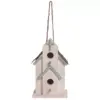 Transpac Wood 11 in. White Spring Church Birdhouse
