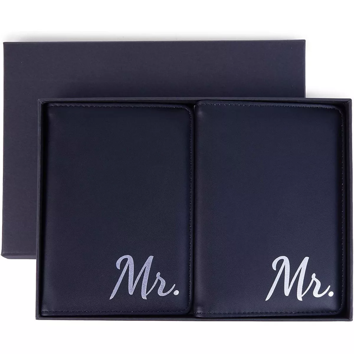 RFID Blocking Passport Holder, Mr. & Mr Design (Set of 2)