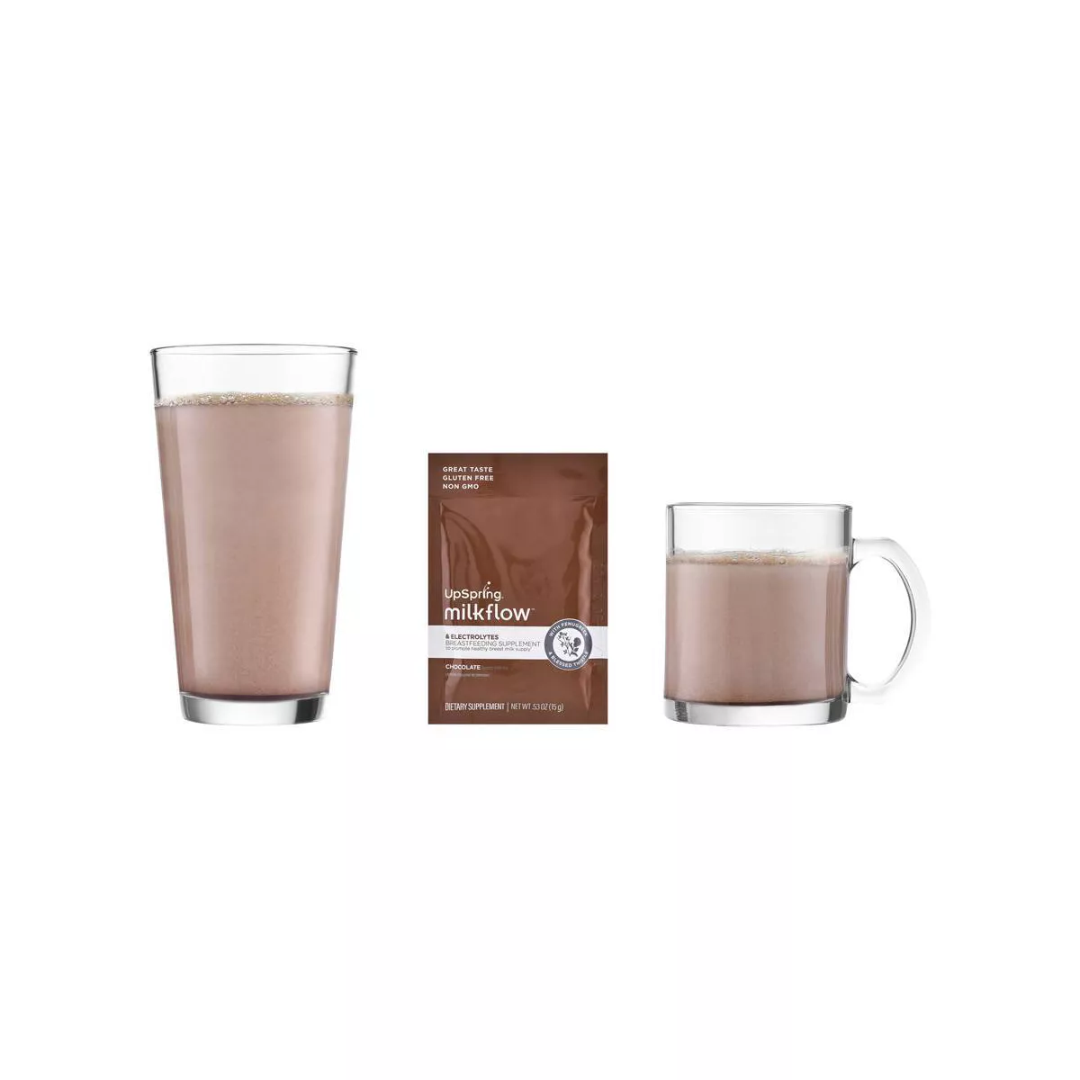 Upspring Milkflow + Electrolytes 16pk Breastfeeding Supplement Drink Mix - Chocolate