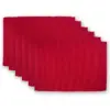 Set of 6 Ribbed Placemat Red - Design Imports