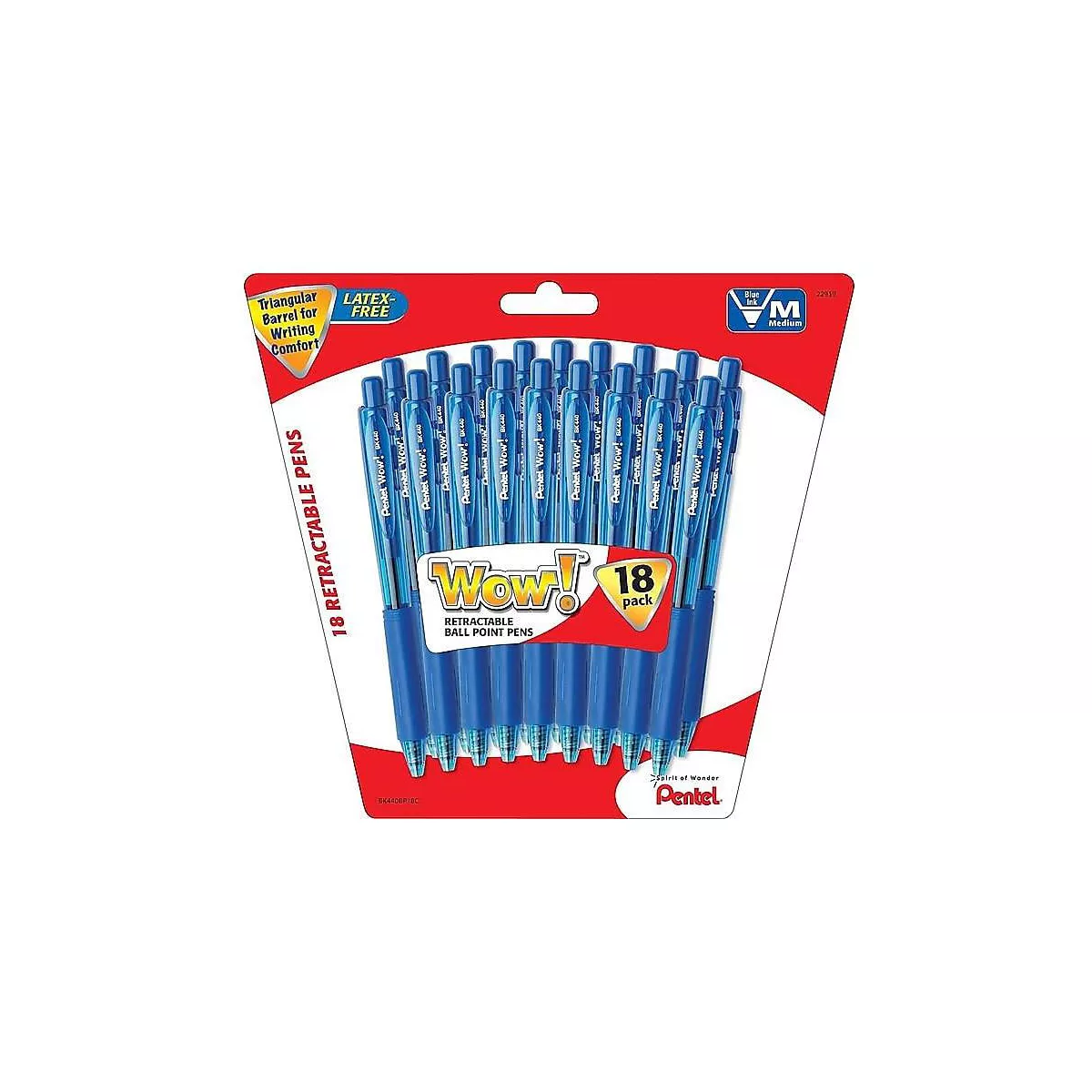 Pentel WOW! Retractable Ballpoint Pens Medium Point Blue Ink 712134