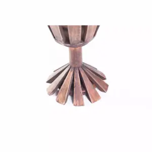 Vintiquewise Wooden Wine Goblet Shaped Vintage Decorative Single Bottle Wine Holder