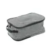 mDesign Fabric Travel Shoe Bag Organizer - Gray