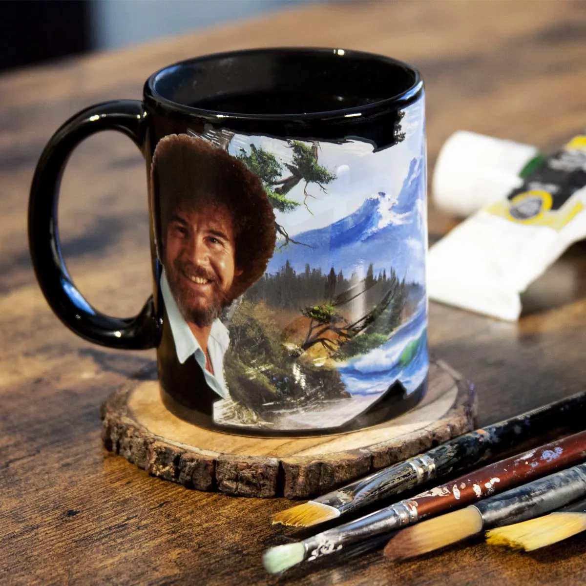 Surreal Entertainment Bob Ross Exclusive Color Change Ceramic Coffee Mug 12 ounces