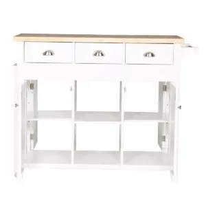 Sheridan Kitchen Cart - White - Linon