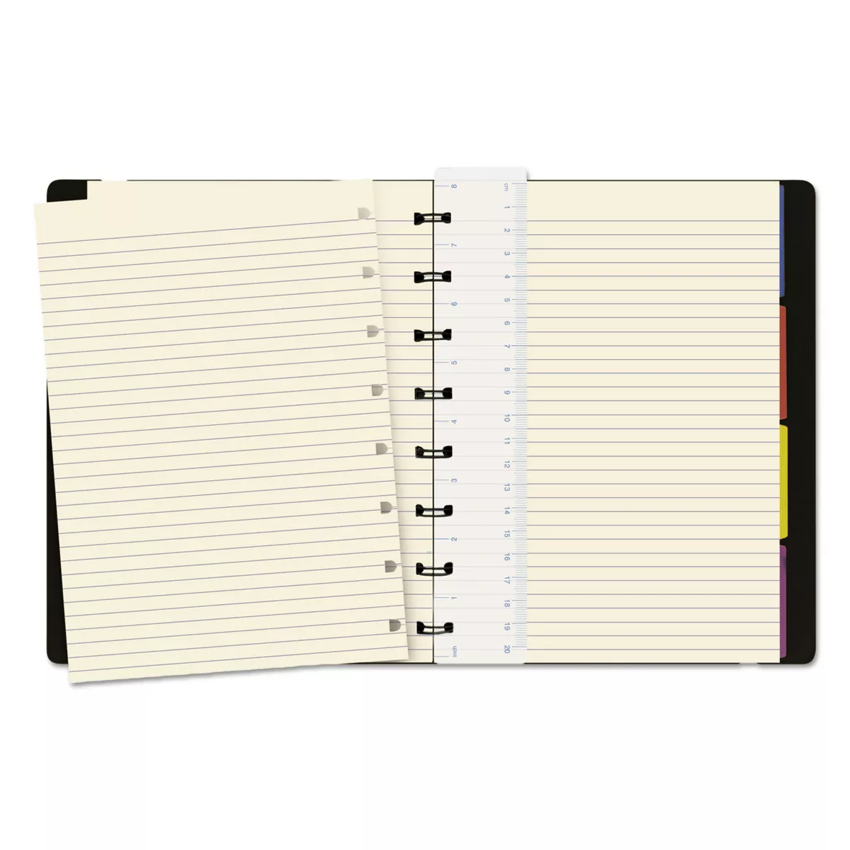 REDIFORM Notebook College Rule Black Cover 8 1/4 x 5 13/16 112 Sheets/Pad B115007U