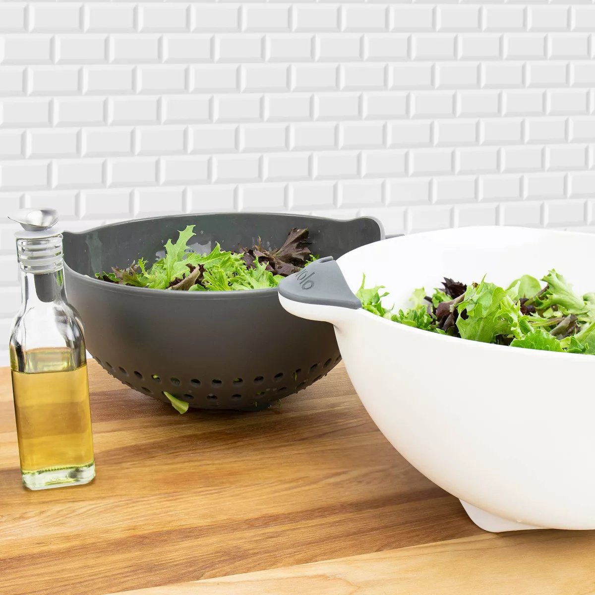 Tovolo 5qt Soak N' Strain Colander Charcoal