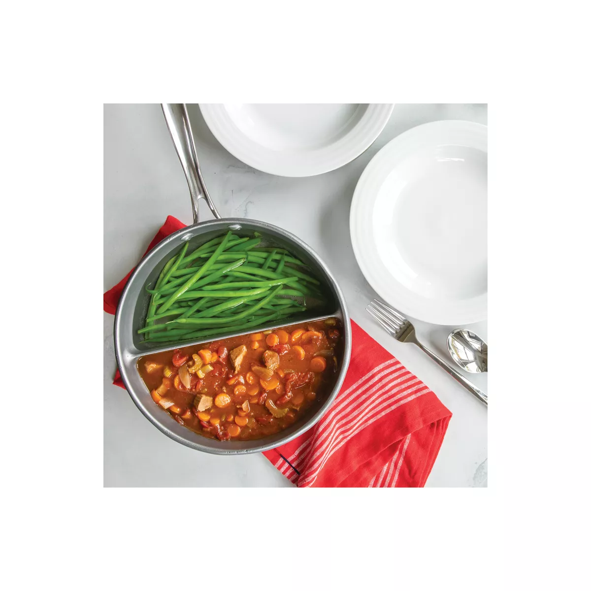 Nordic Ware 2-N-1 Divided Sauce Pan