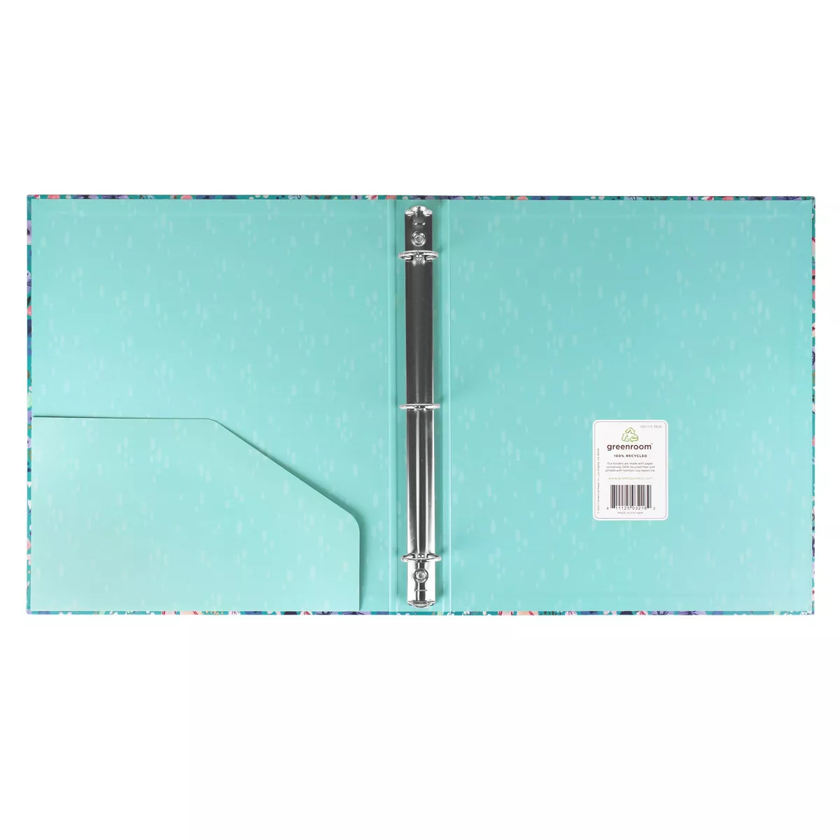 1" Ring Binder Ditsy Floral Green - greenroom