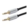 Monoprice Audio Cable - 6 Feet - Black | 3.5mm Stereo Male to 3.5mm Stereo Male Gold Plated Cable for Mobile