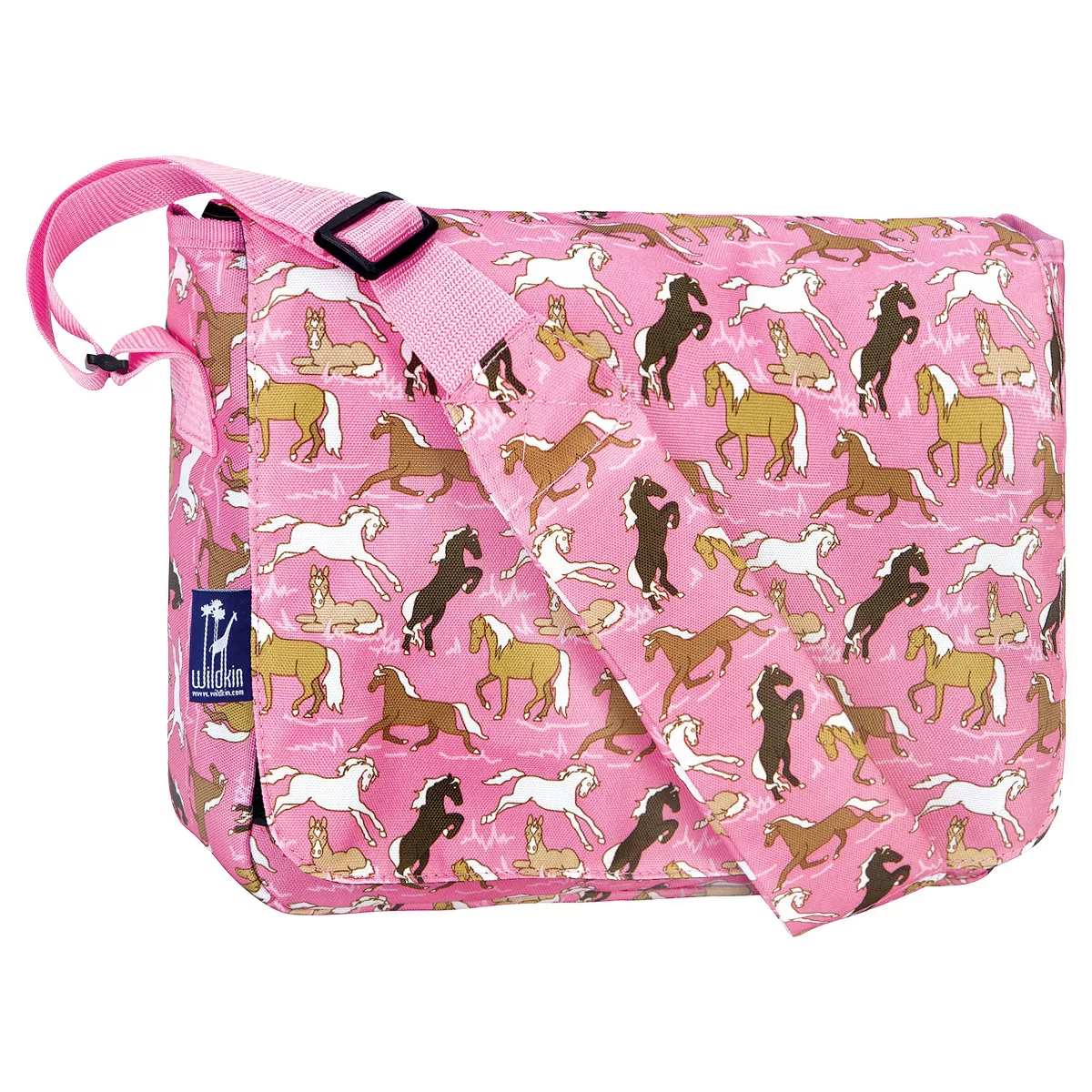 Wildkin Kickstart Messenger Bag Horses - Pink