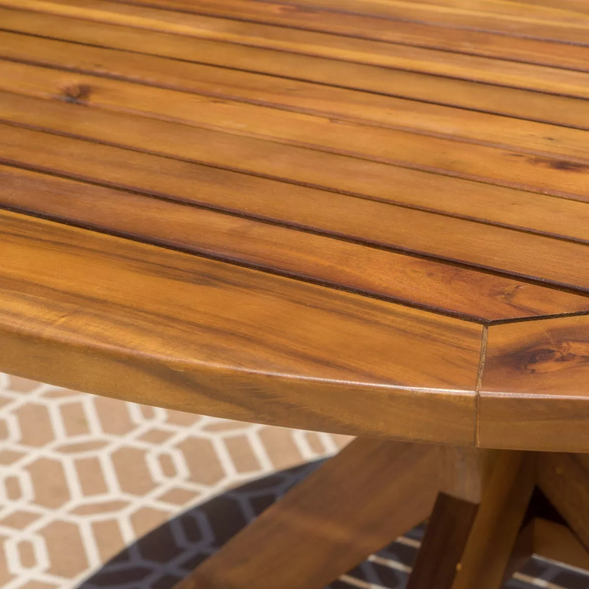 Stamford 5pc Acacia Wood Round Dining Set Teak - Christopher Knight Home