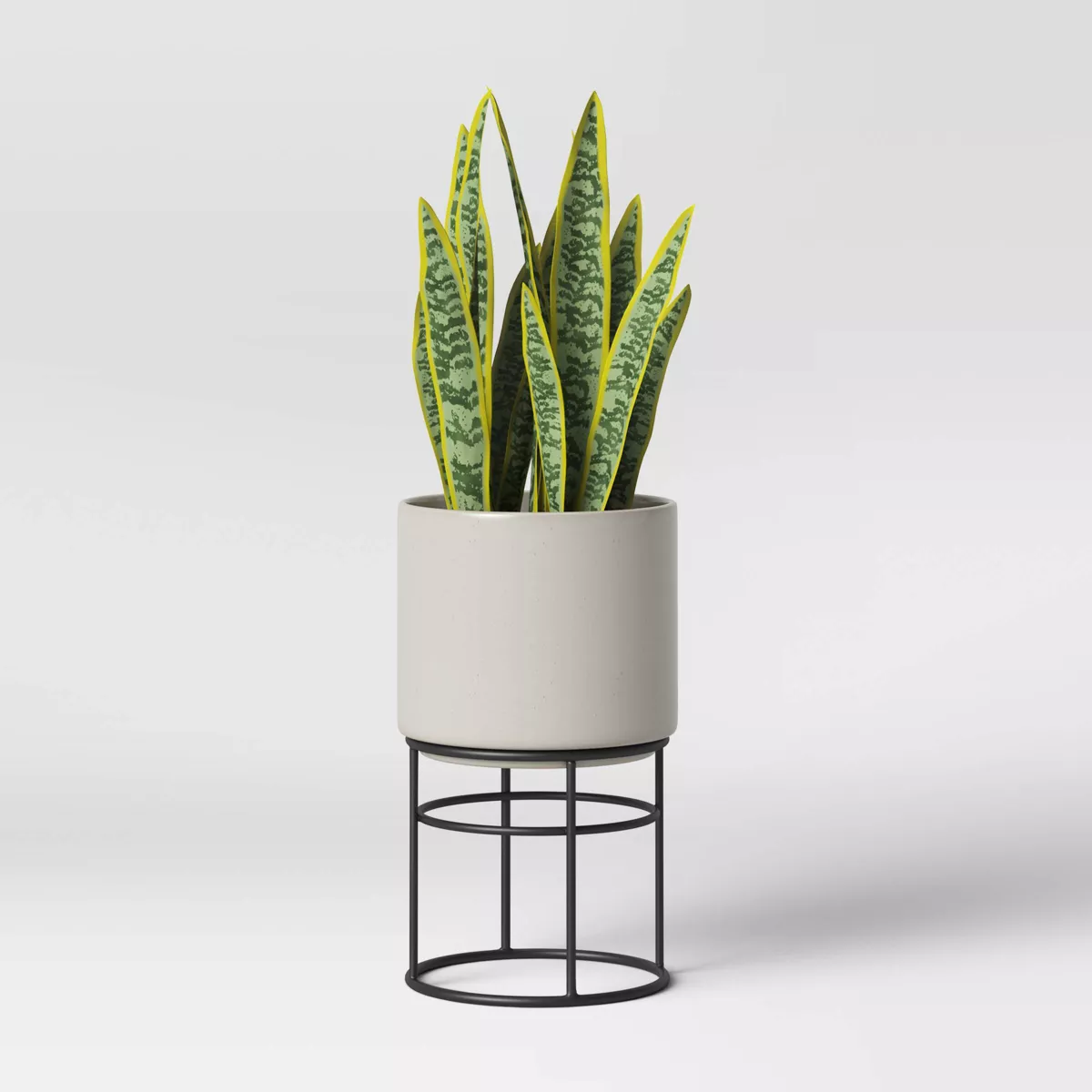 Medium Ceramic Planter on Stand Cream - Project 62™