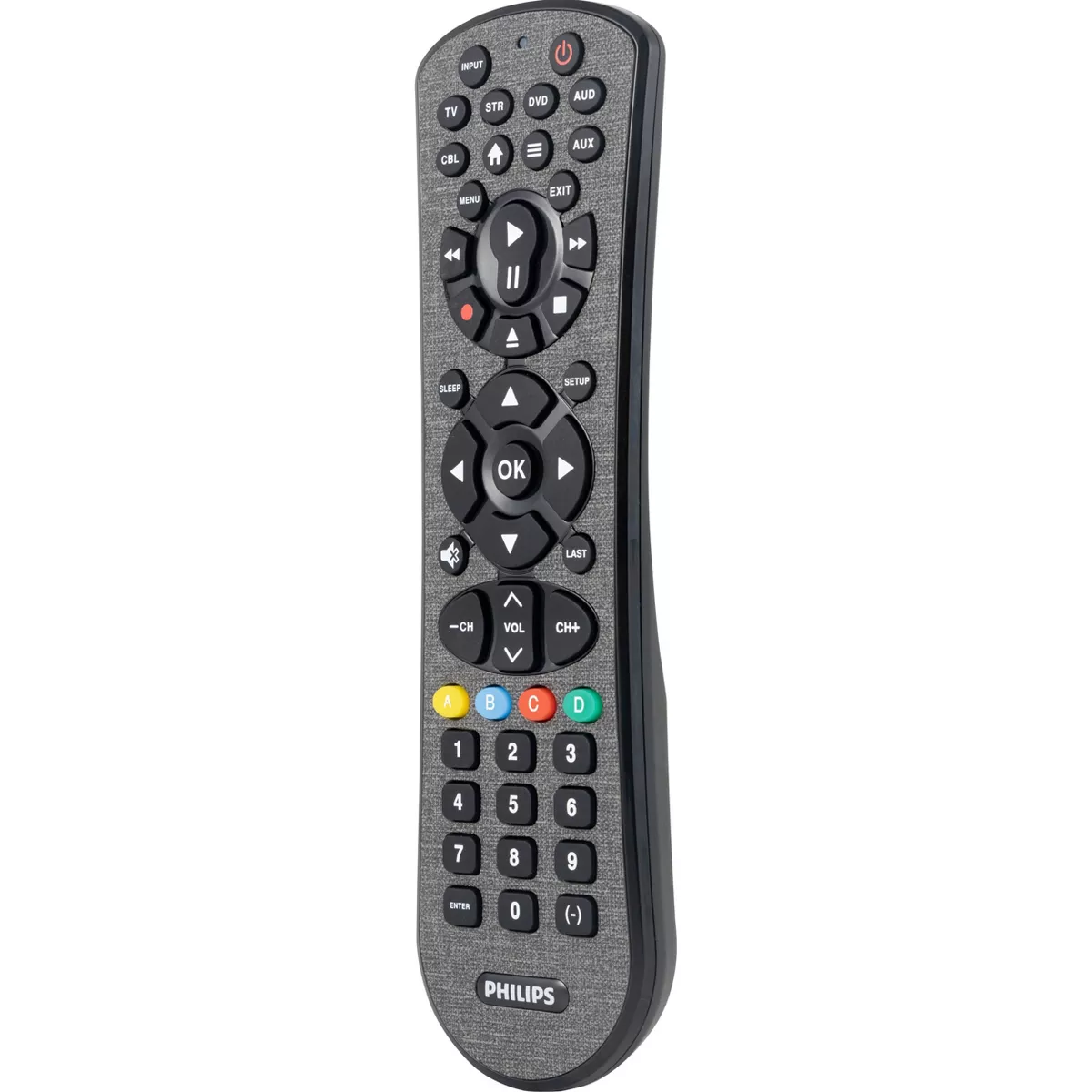 Philips 6-Device Universal Remote Control - Soft Touch Gray
