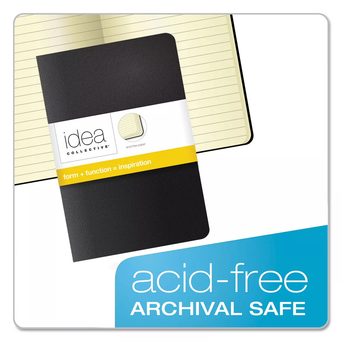 Tops Idea Collective Journal Soft Cover Side 5 1/2 x 3 1/2 Black 40 Sheets 2/PK 56877