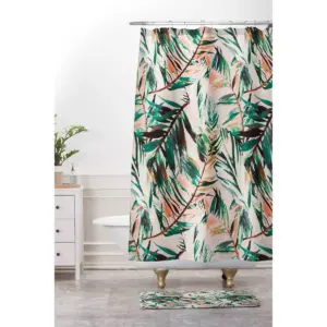 Marta Barragan Camarasa Tropical Leaf Desert Bath Mat Green - Deny Designs