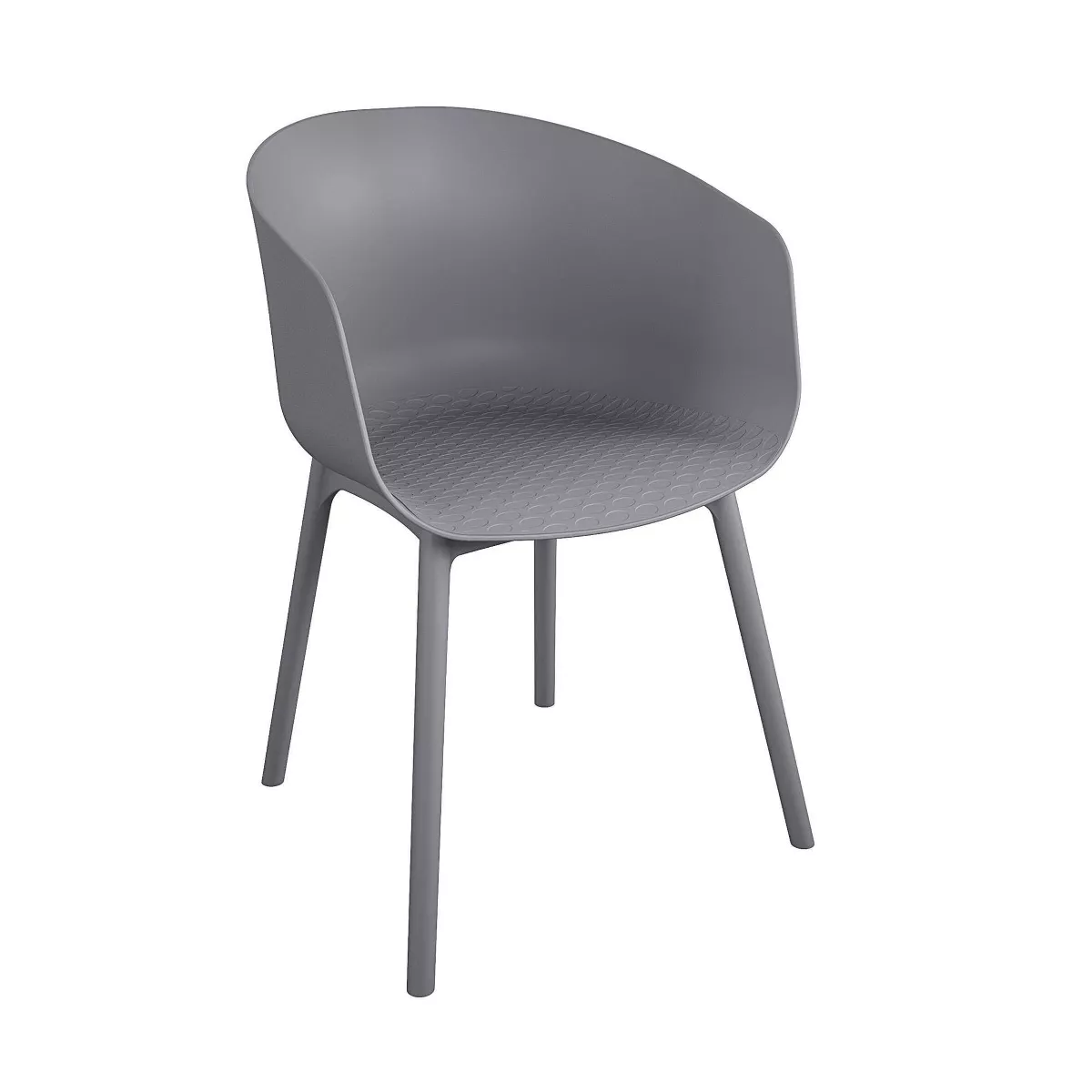 York 2pk Extra Large Dining Chairs Indoor/Outdoor Charcoal - Novogratz