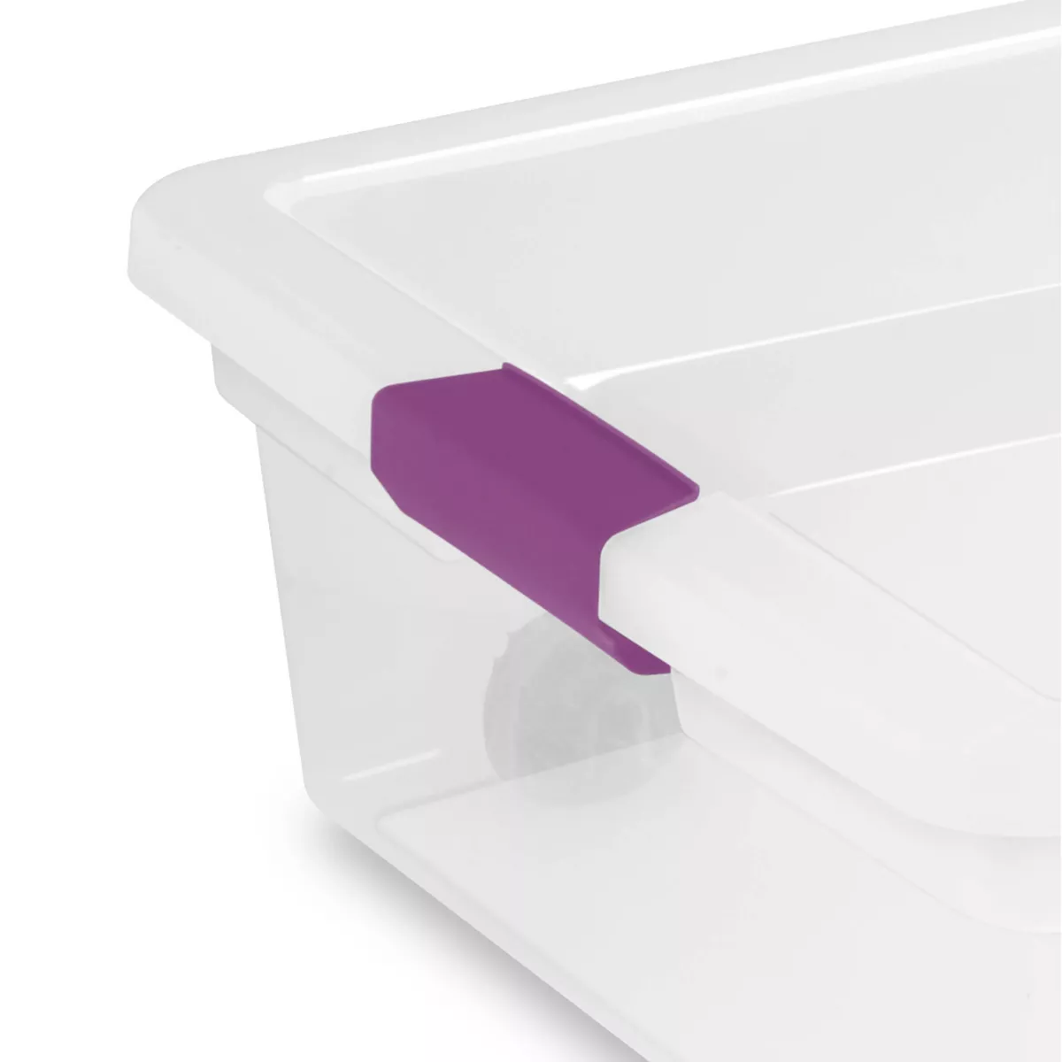 Sterilite 60qt Clear View Underbed Storage Bin with Latch Purple