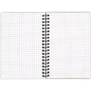 4-Pack Grid Graph Spiral Notebooks with Kraft Cover, Portable A7 Size for Traveler & Students, 5x7
