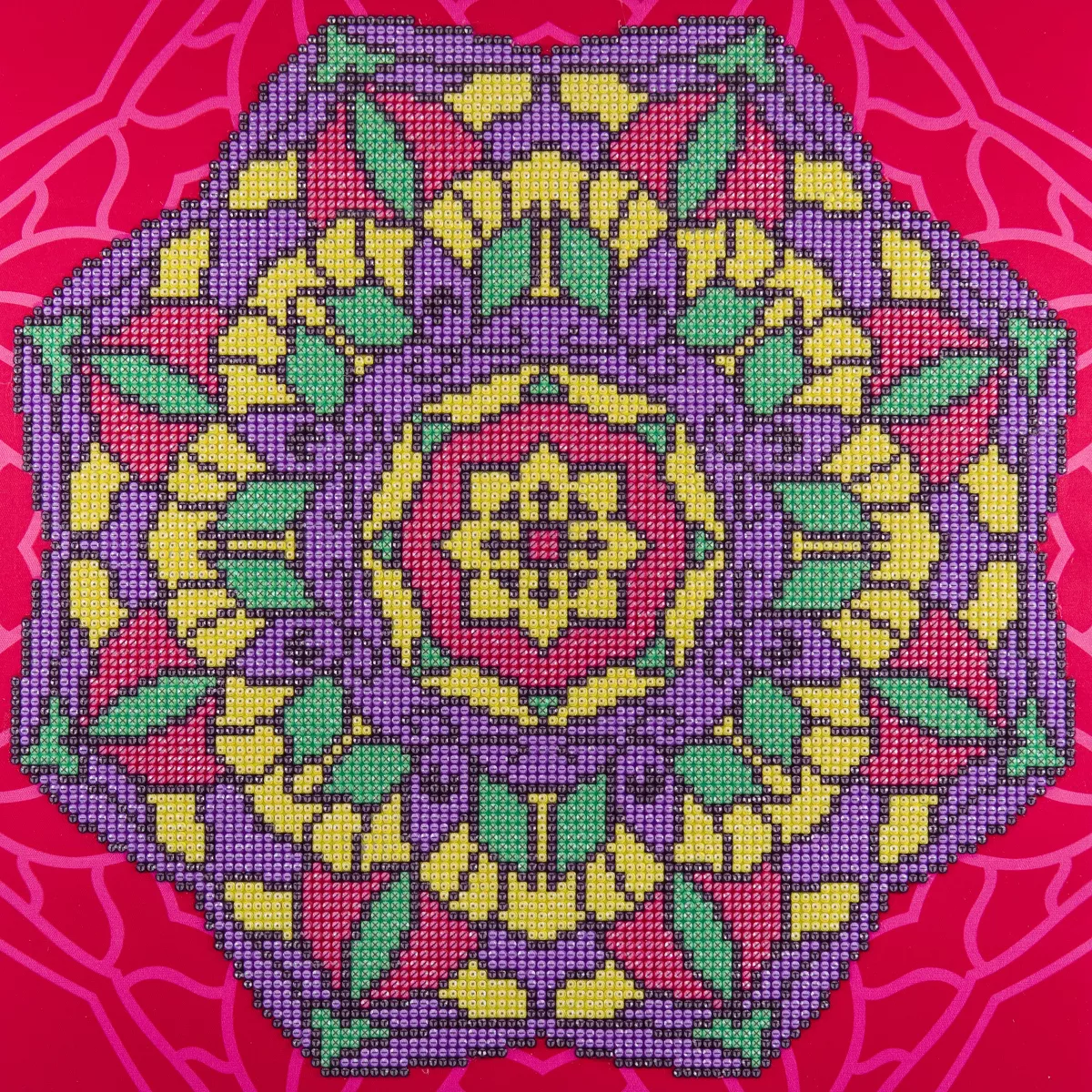 Leisure Arts Diamond Art Intermediate Kit 12"X12"-Mandala