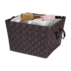 Simplify Large Woven Storage Bin Brown