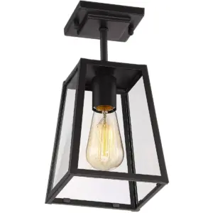 John Timberland Modern Outdoor Ceiling Light Fixture Mystic Black 6