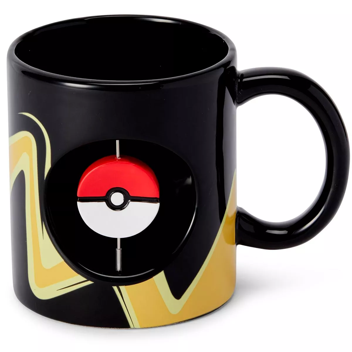 Just Funky Pokemon Pikachu & Pokeball Spinner Ceramic Mug - 16.9-Ounces Black