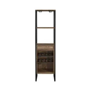 Narik Wine Rack Weathered Oak - Acme Furniture