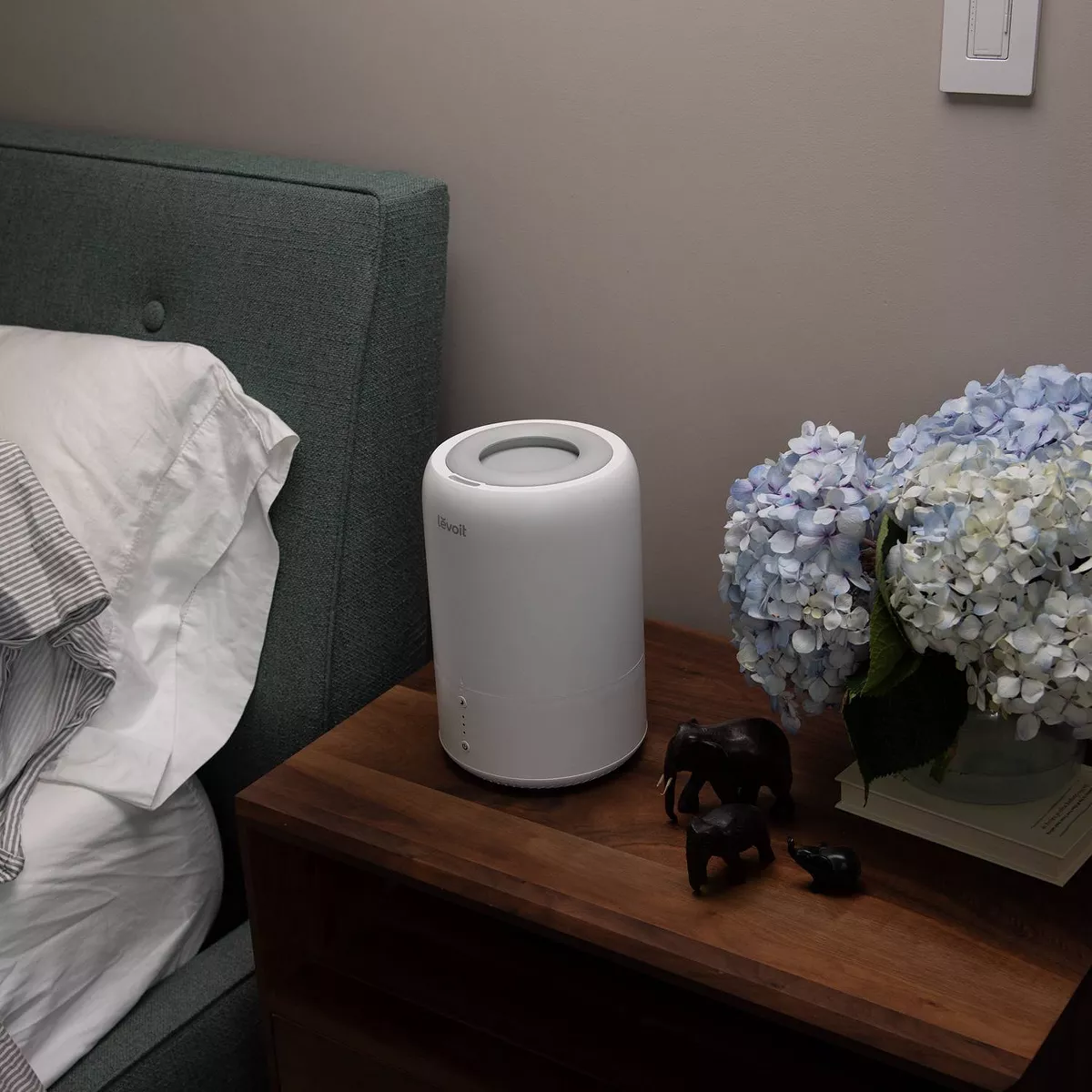 Levoit Evaport Ultrasonic Top-Fill Cool Mist 2-in-1 Humidifier & Diffuser Gray