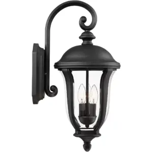 John Timberland Traditional Outdoor Wall Light Fixture Black 22 1/4