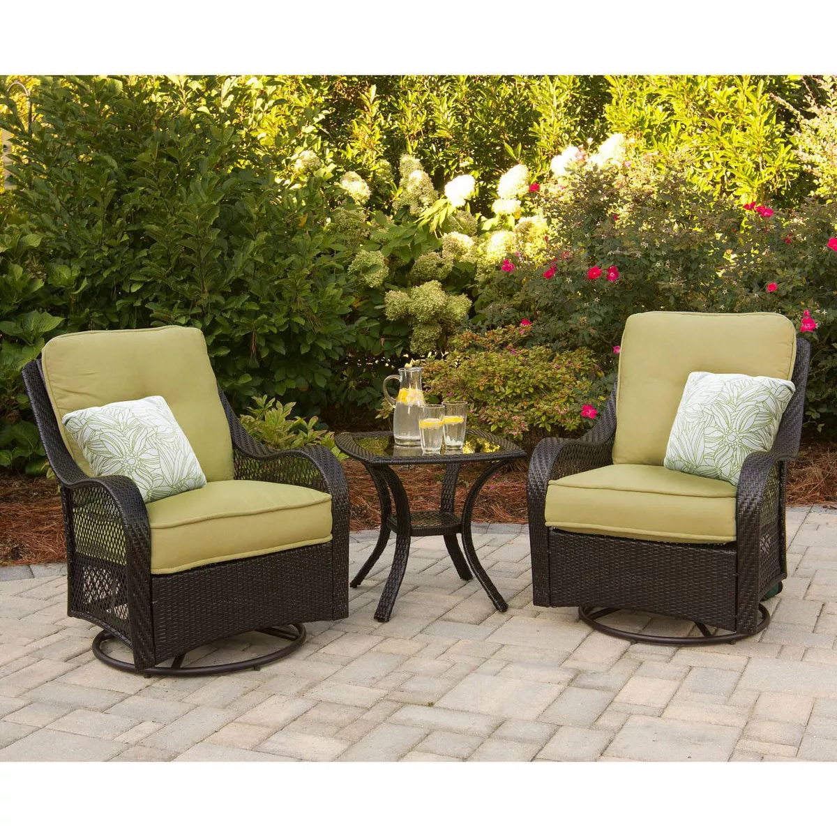 Merritt 3pc Swivel Glider Chair Seating Set - Cambridge