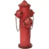 Sunnydaze Metal Fire Hydrant Outdoor Garden Statue Decor with Red Finish - 21"