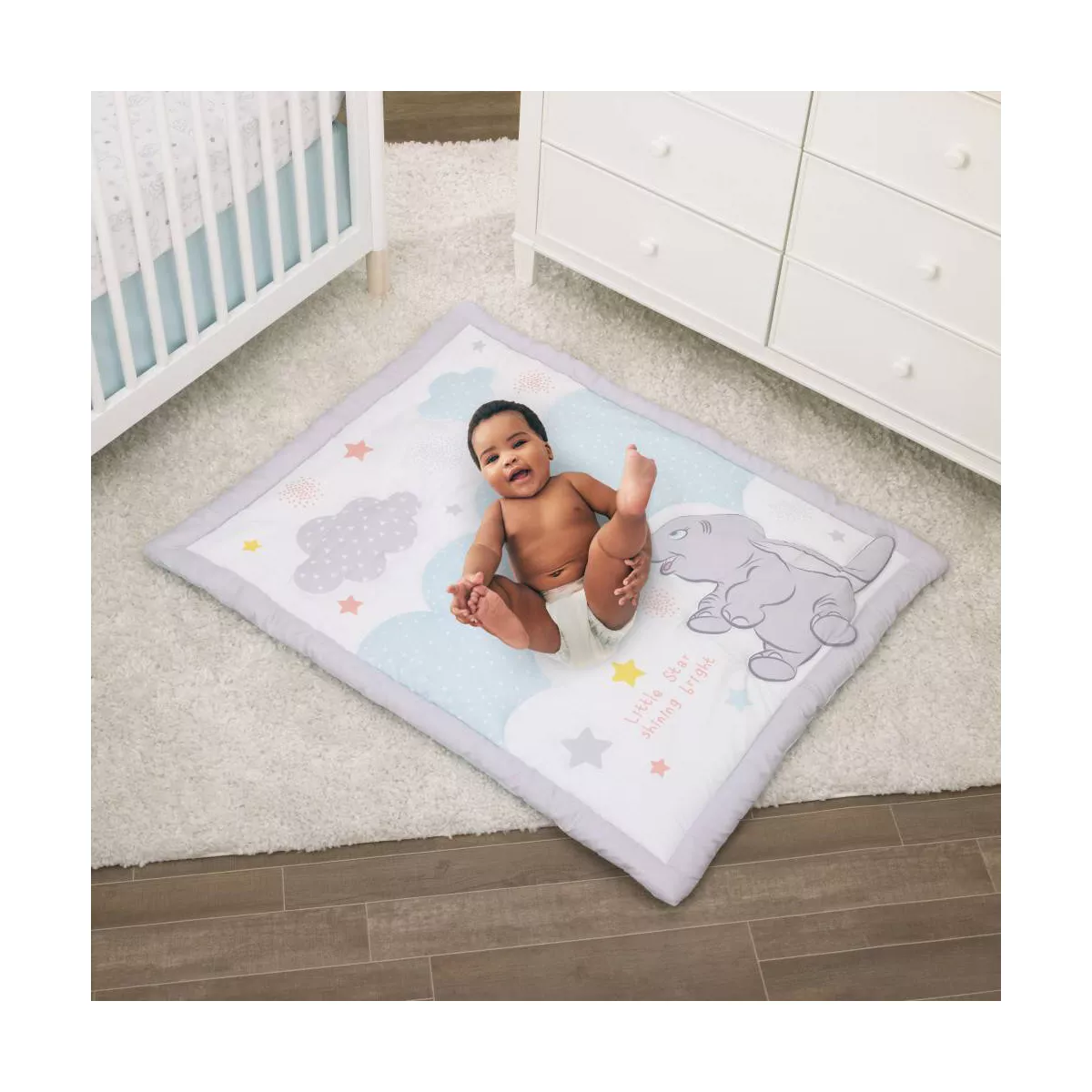 Disney Dumbo - Shine Bright Little Star Nursery Crib Bedding Set - 3pc