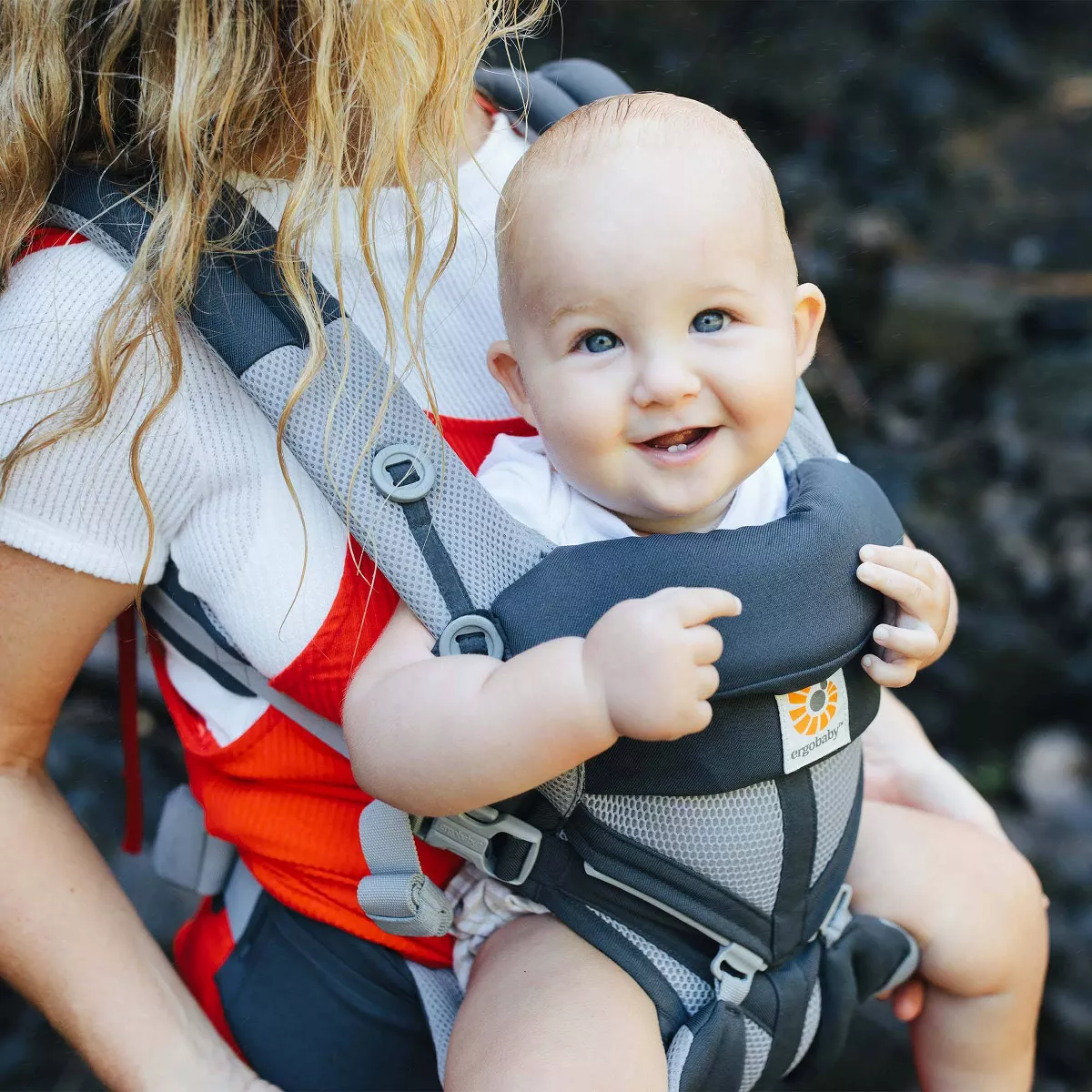 Ergobaby Omni 360 Cool Air Mesh All Carry Positions Baby Carrier - Carbon Gray