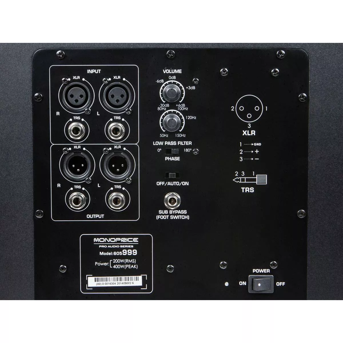 Monoprice 10in Powered Studio Multimedia Subwoofer
